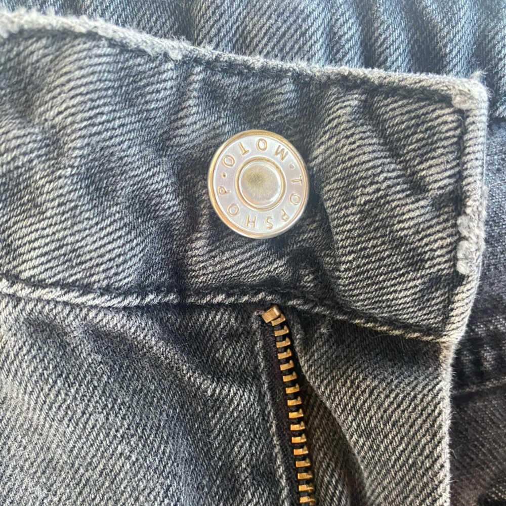 Topshop cutoff jean shorts long length distressed size 2 - Picture 5 of 7